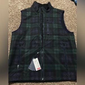 Men’s NWT Polo Ralph Lauren Lightweight Plaid Vest LG Large BRAND NEW